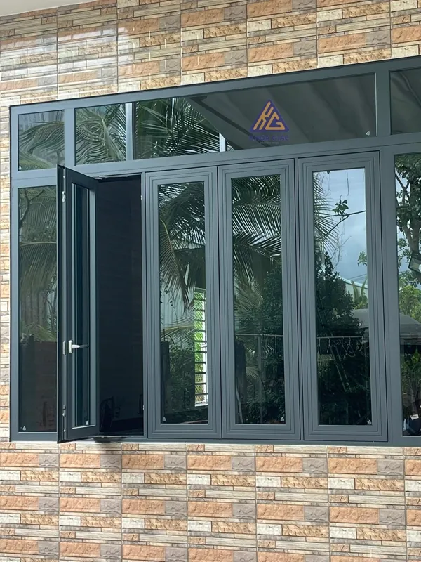 Cửa sổ 4 cánh mở — thi công tại Cần Thơ, Nhôm Kính Khoa Giác