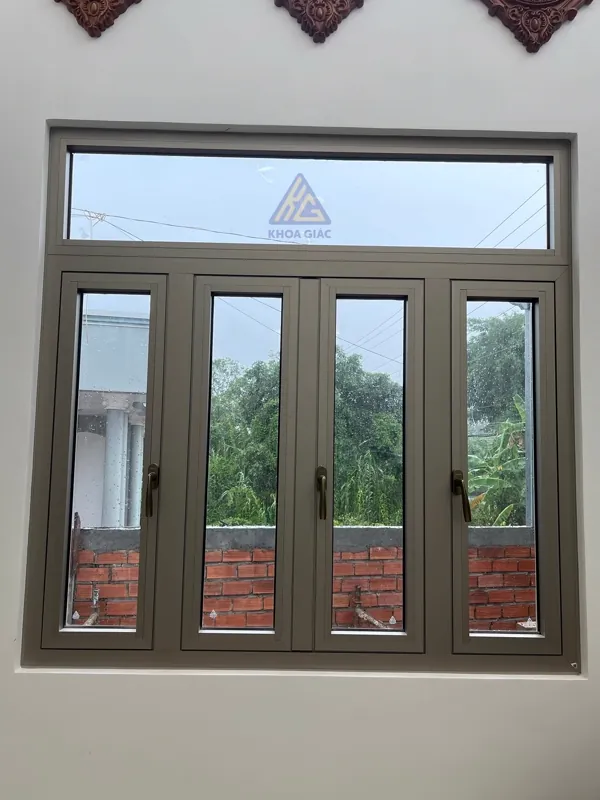 Cửa sổ 4 cánh nhôm nhập khẩu Anodized ED — thi công tại Cần Thơ, Nhôm Kính Khoa Giác
