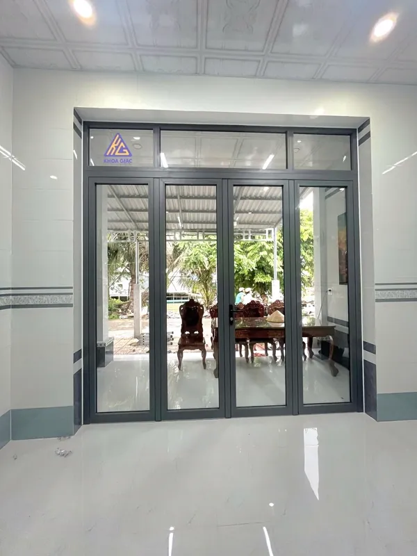 Cửa Xingfa 4 cánh, mở — thi công tại Cần Thơ, Nhôm Kính Khoa Giác